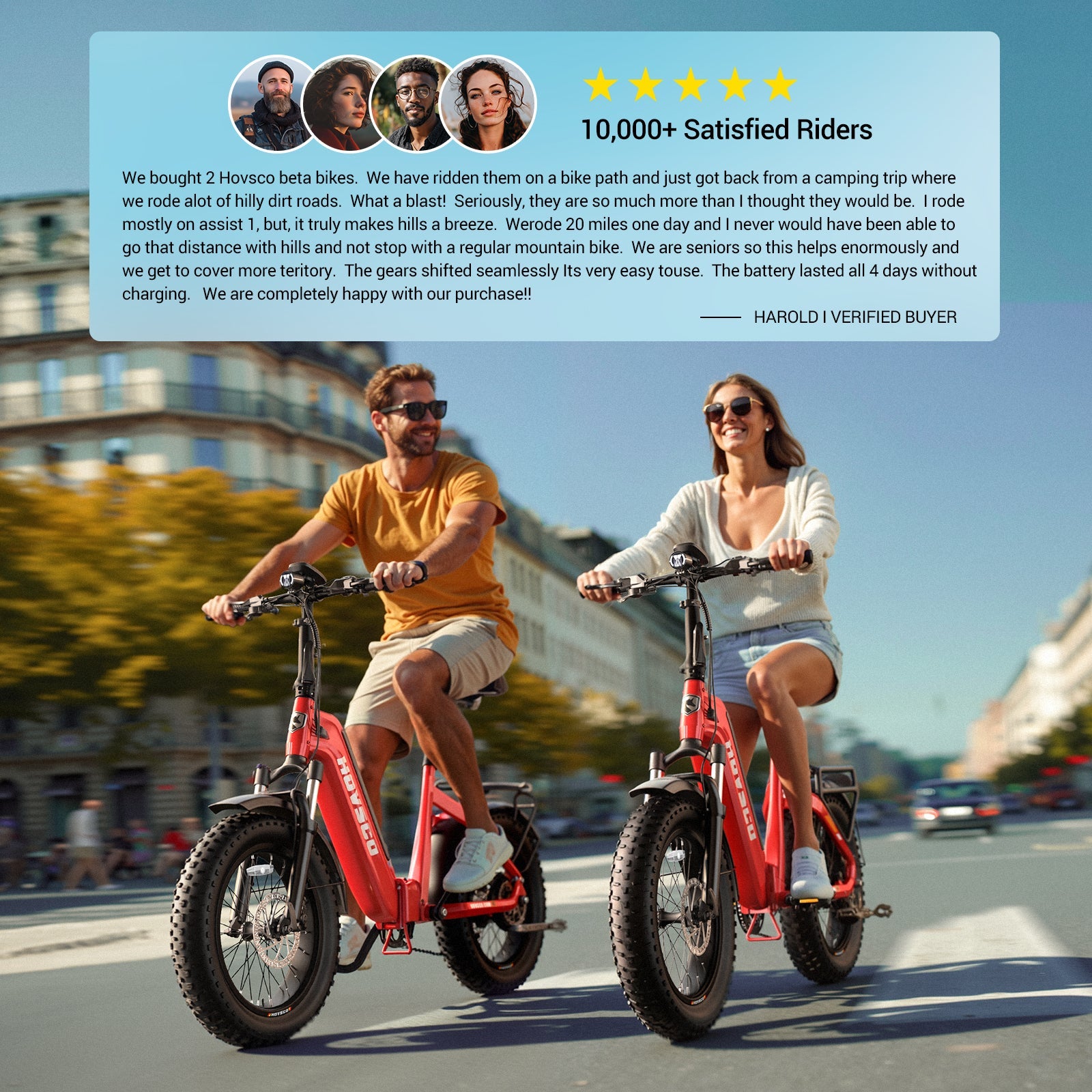 HOVSCO™ HovBeta 20" Klappbares E-Bike mit Fat Tires