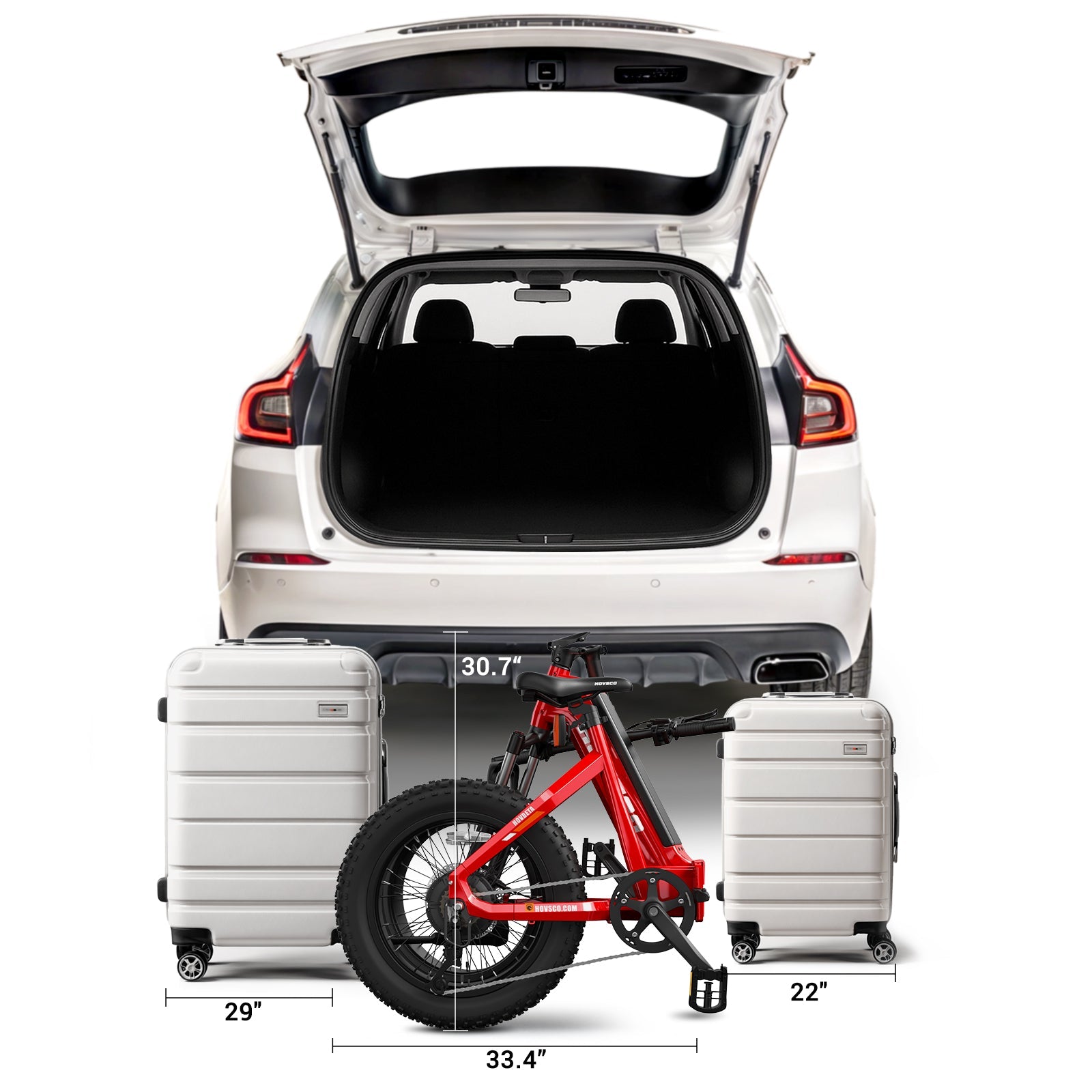 HOVSCO™ HovBeta 20" Klappbares E-Bike mit Fat Tires