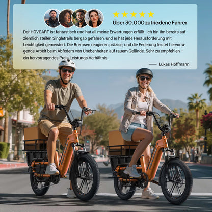 HOVSCO™ HovCart 20" Step-Thru Elektrisches Fat-Tire-Lastenfahrrad