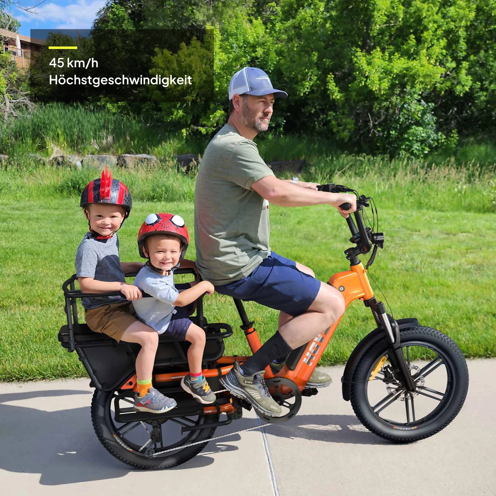 HOVSCO™ HovCart 20" Step-Thru Elektrisches Fat-Tire-Lastenfahrrad