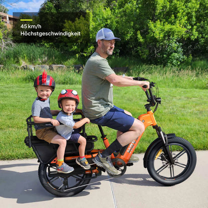 HOVSCO™ HovCart 20" Step-Thru Elektrisches Fat-Tire-Lastenfahrrad