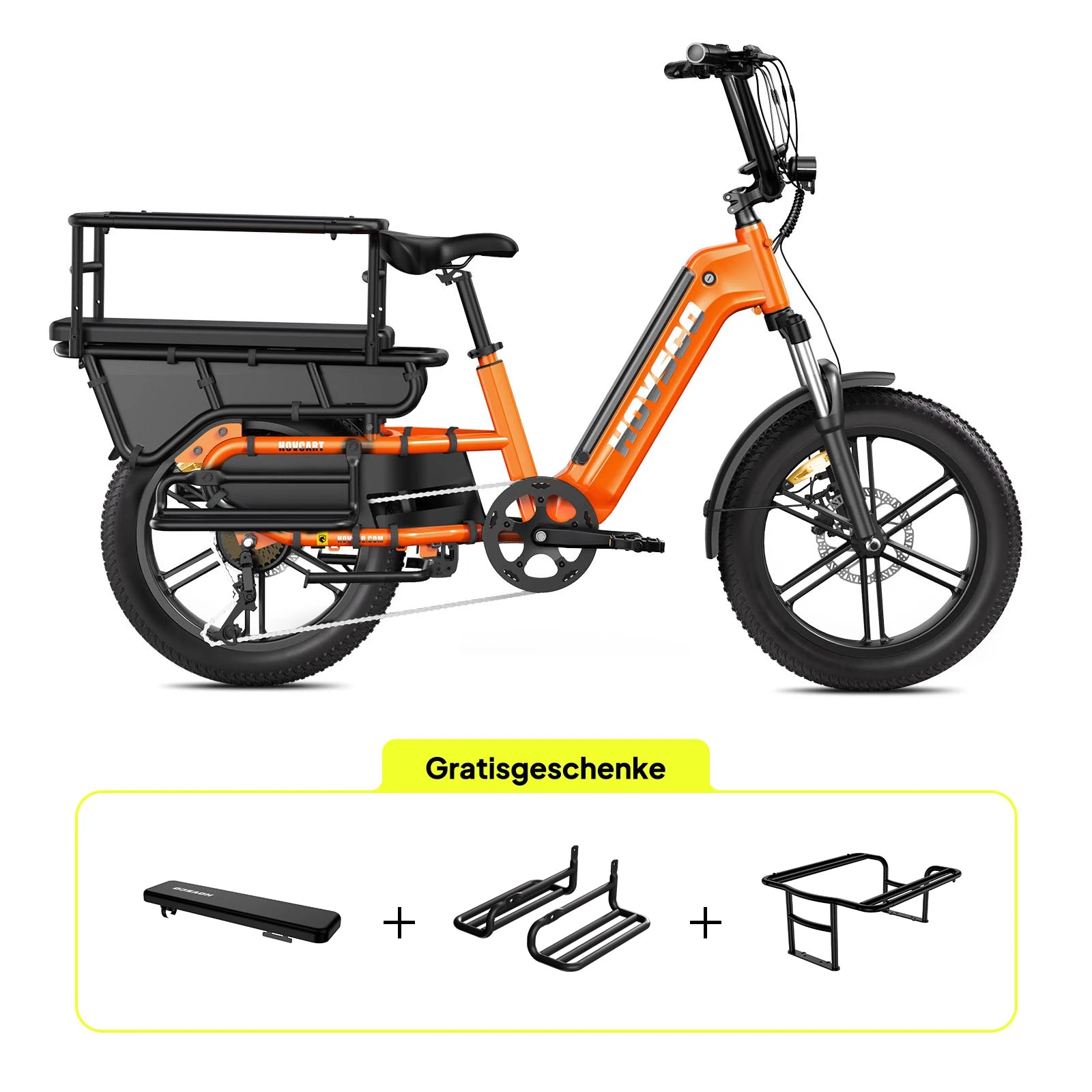 HOVSCO™ HovCart 20" Step-Thru Elektrisches Fat-Tire-Lastenfahrrad