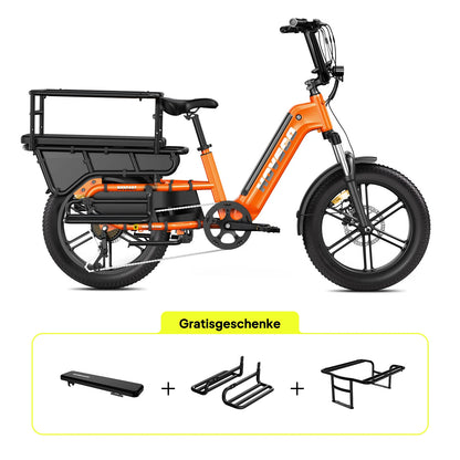 HOVSCO™ HovCart 20" Step-Thru Elektrisches Fat-Tire-Lastenfahrrad