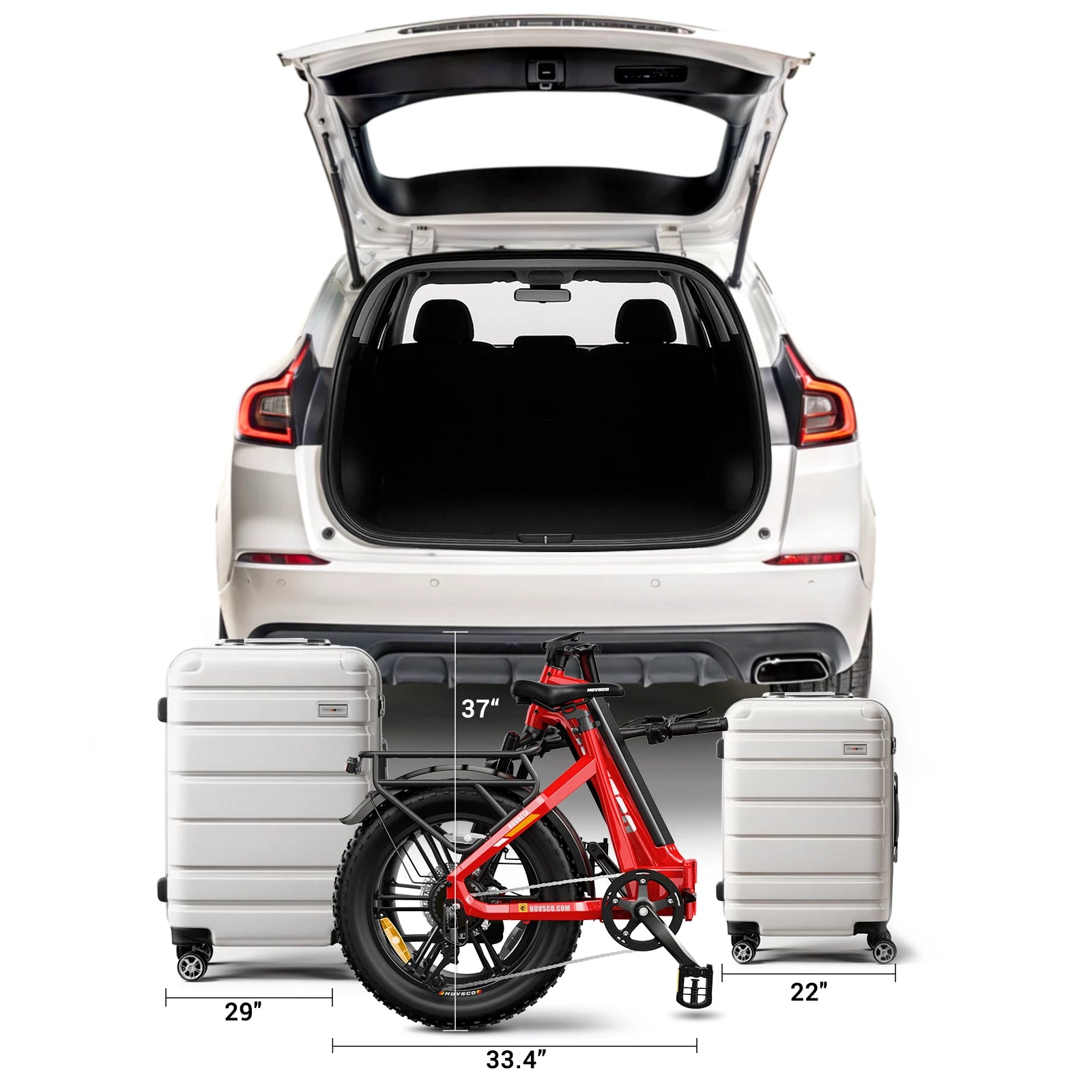 HOVSCO™ HovBeta 20" Klappbares E-Bike mit Fat Tires