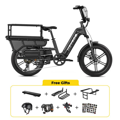 HOVSCO™ HovCart 20" Step-Thru Elektrisches Fat-Tire-Lastenfahrrad