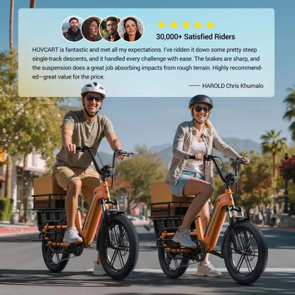 HOVSCO™ HovCart 20" Step-Thru Elektrisches Fat-Tire-Lastenfahrrad